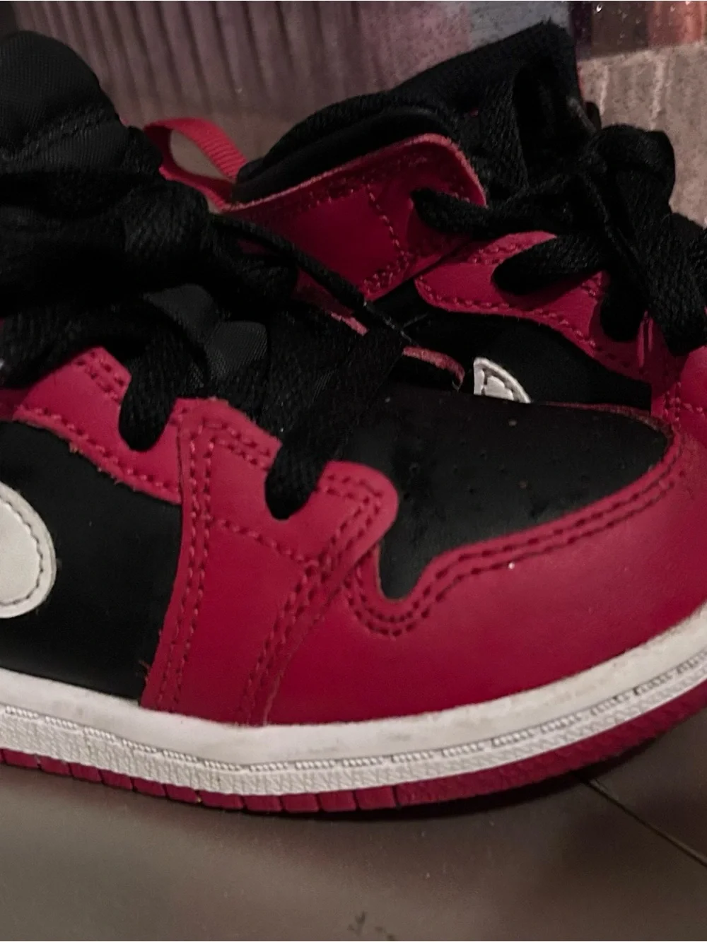 Nike Kids' Black, Red & White High-Top Sneakers